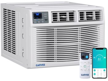 8000 BTU Window AC & Heater Combo, Dehumidifier, Fan, Remote & App Control, Covers 350 Sq.Ft, Window Mounted